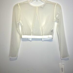 Sheer White Long Sleeve Top